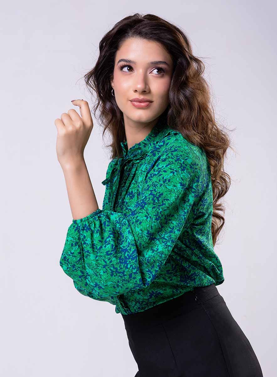 Front Frilled Long Sleeve Top - Image 4