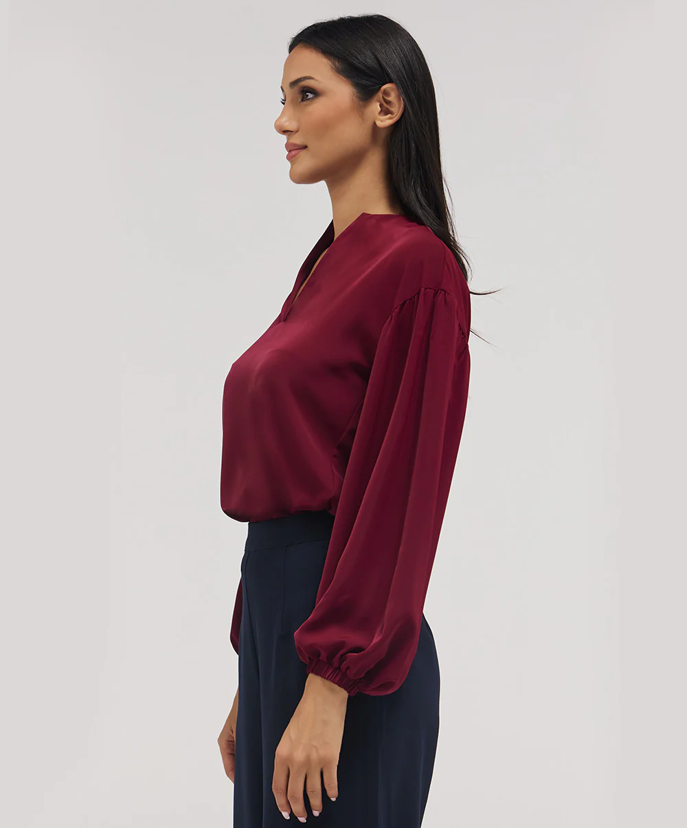 Front Neck Open Long Sleeve Top - Image 3