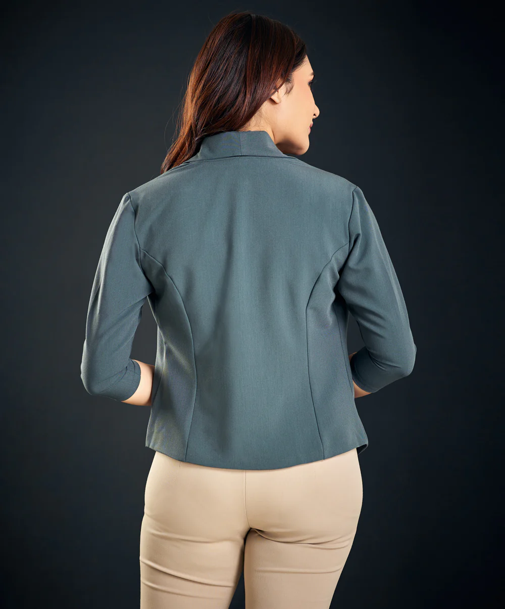 Front Open Office Blazer - Image 4