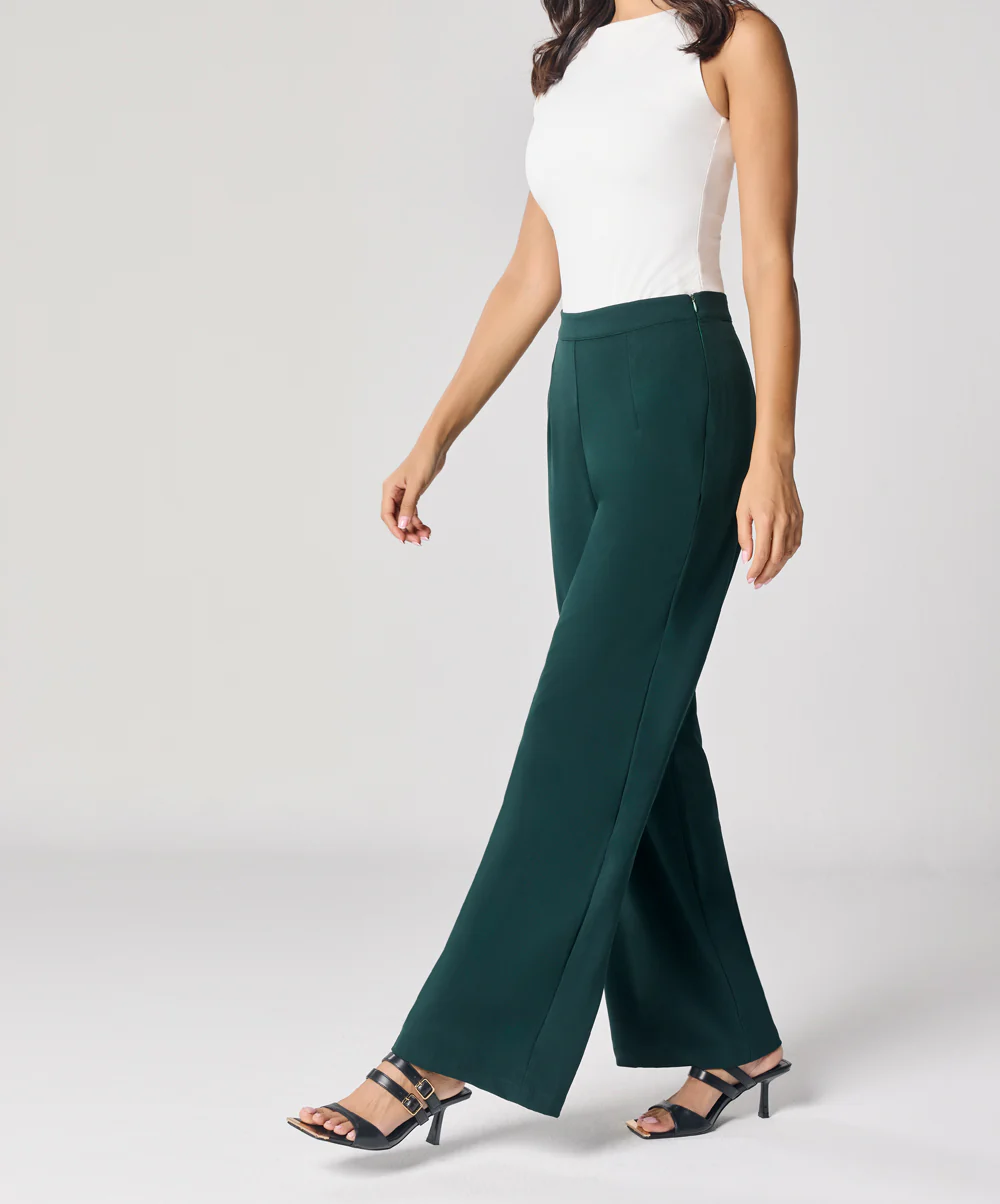 Green Flared Formal Trouser - Image 4