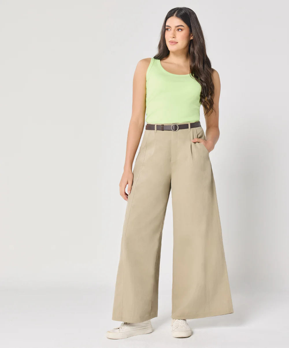 Green Rib Cami Top - Image 3