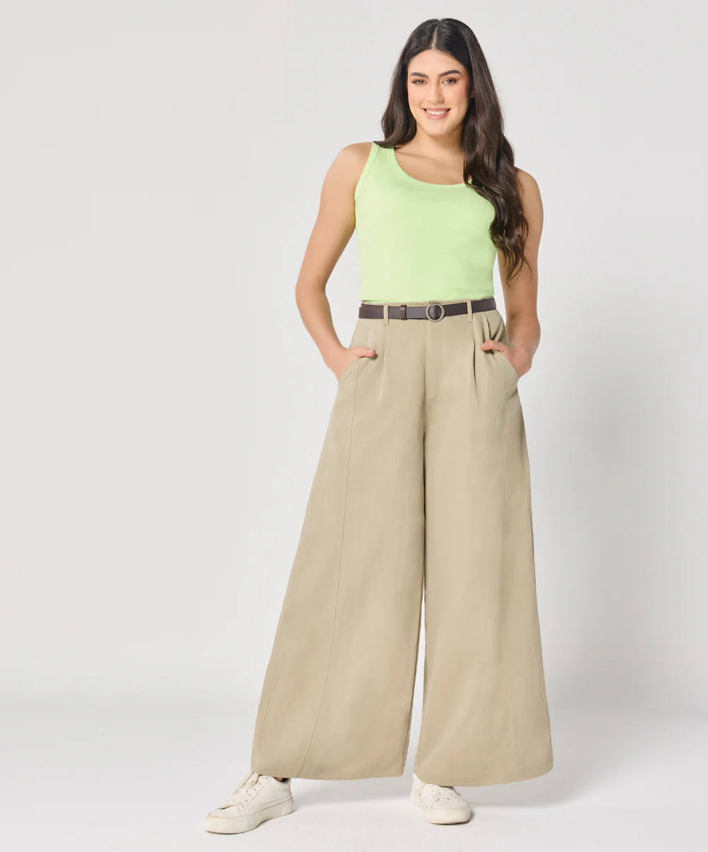 Green Rib Cami Top - Image 4