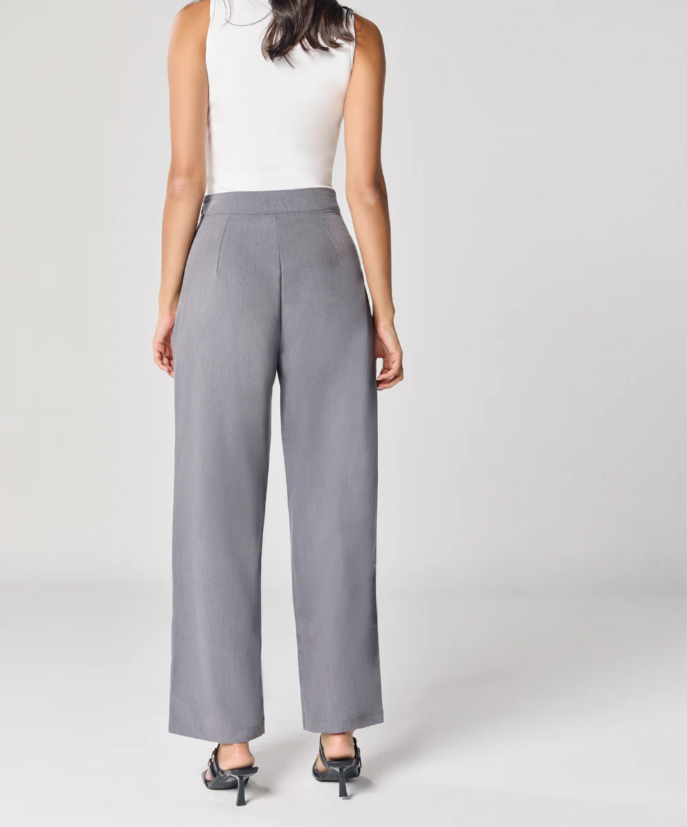Grey Flared Formal Pant - Image 3
