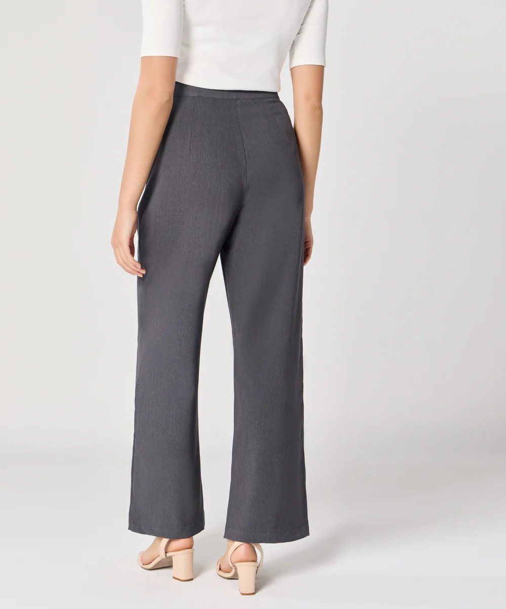Grey Flared Formal Trouser - Image 4