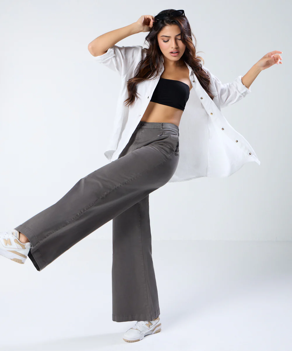Grey Pleated Pant (Short length) - Image 3
