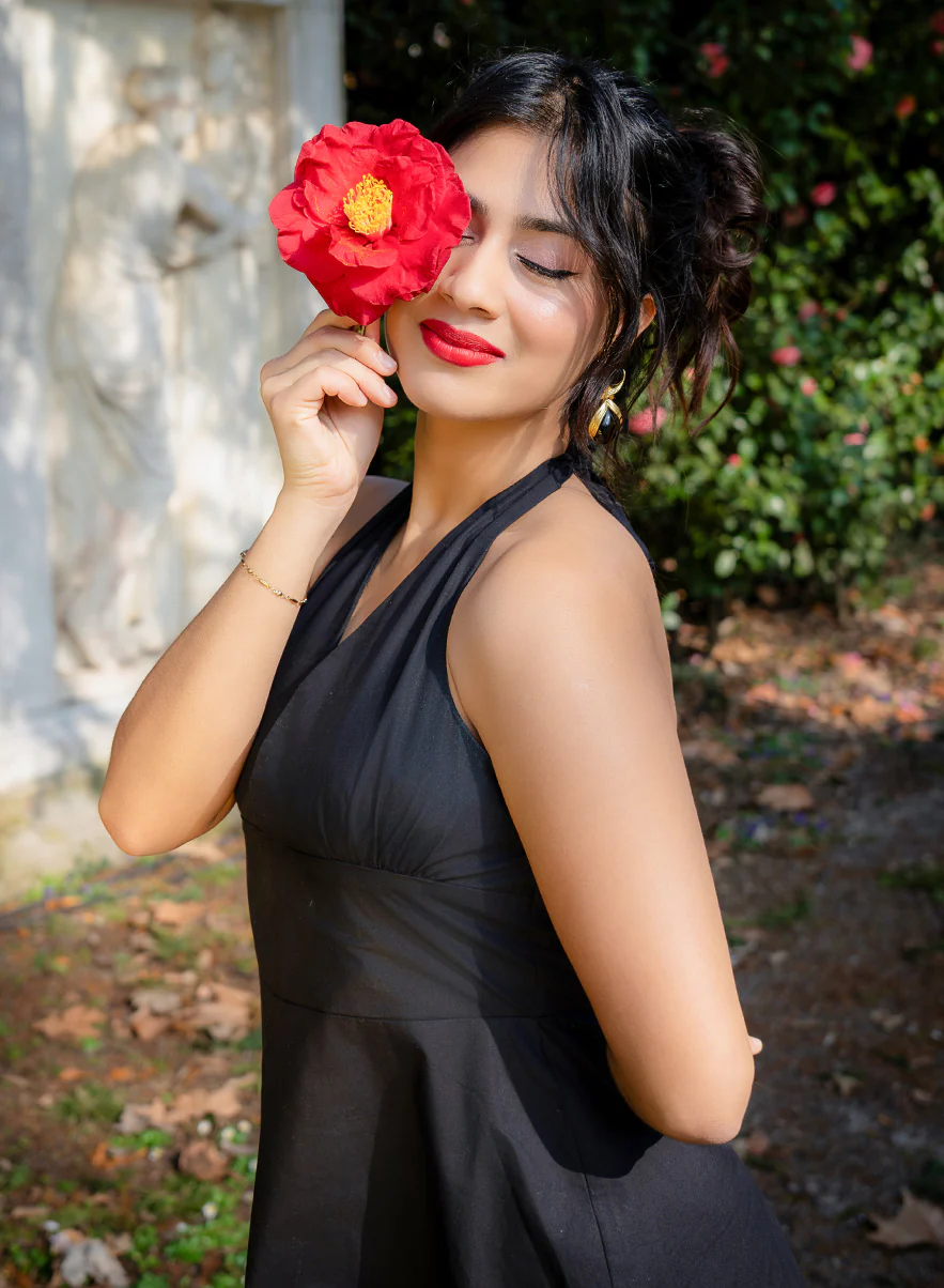 Halter Neck Cotton Mini Dress - Image 6