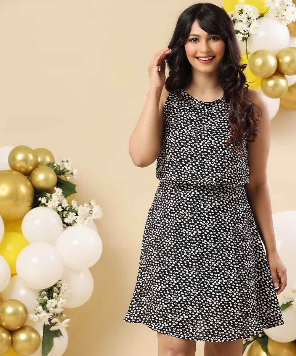 Halter Neck Printed Sun Dress - Image 3