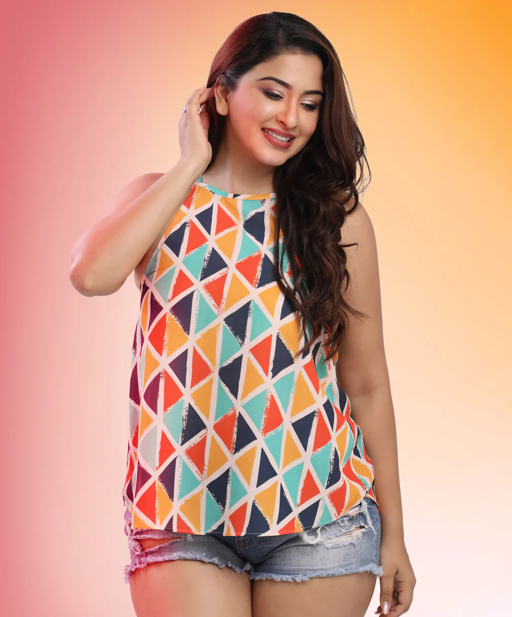 Halter Neck Printed Top - Image 2