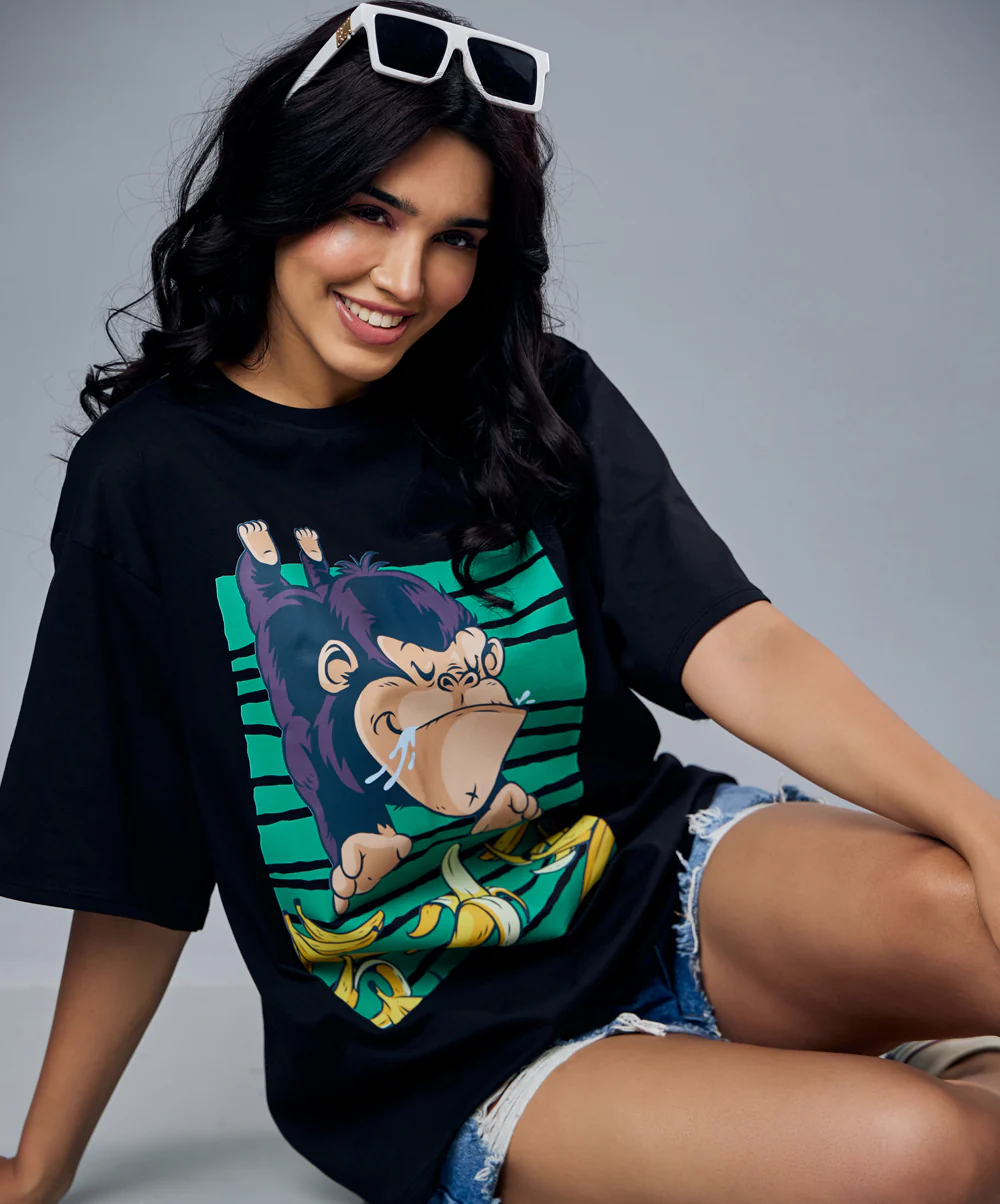 Happy Monkey Oversized Tshirt - Image 2