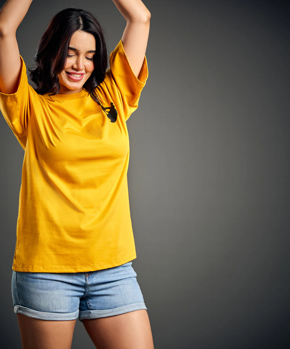 Hey Boo Mustard T-Shirt - Image 3