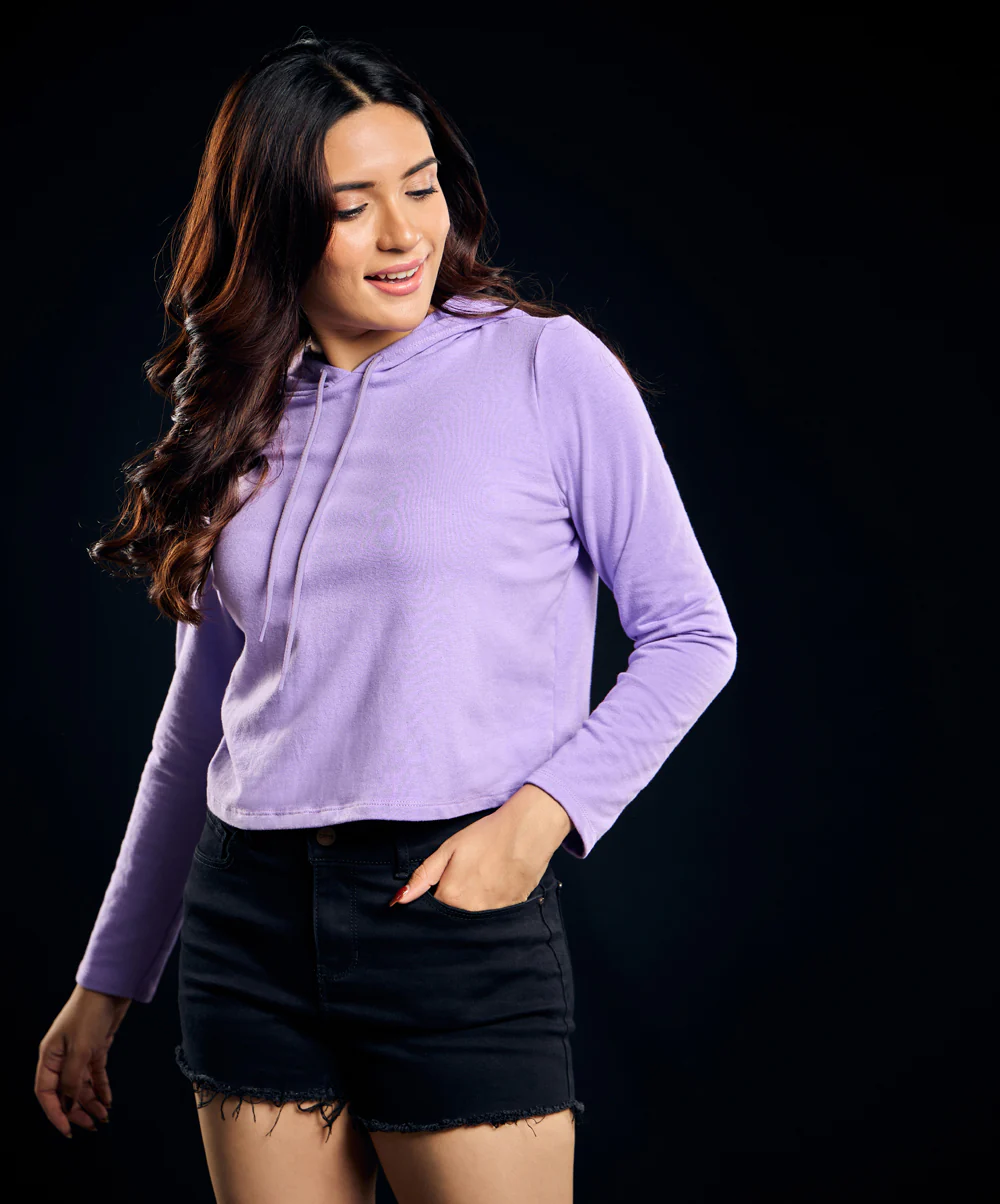 Long Sleeve Lavender Hoodie - Image 2