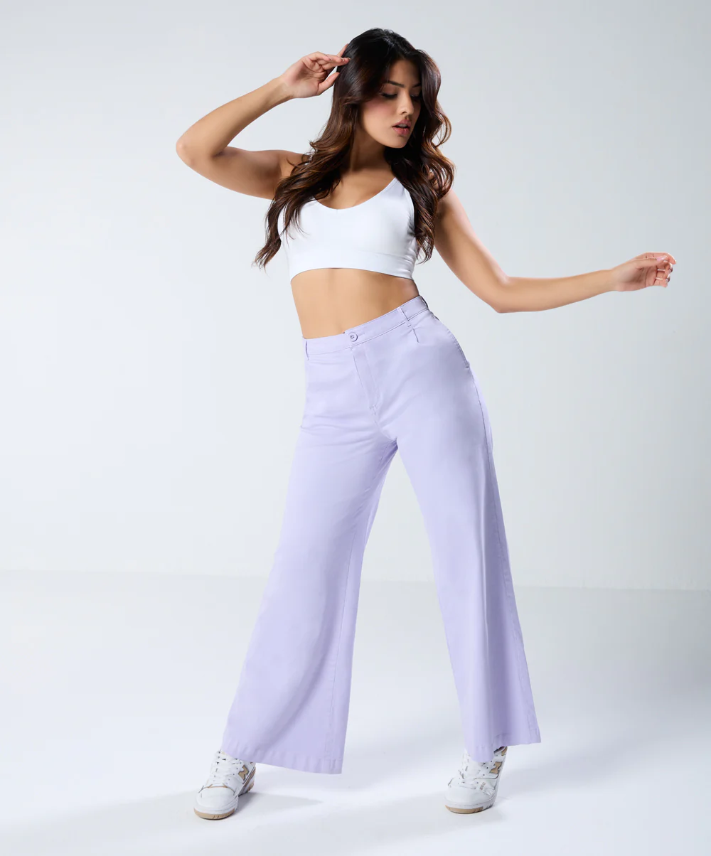 Lavender Pleated Pant (Short length) - Image 2