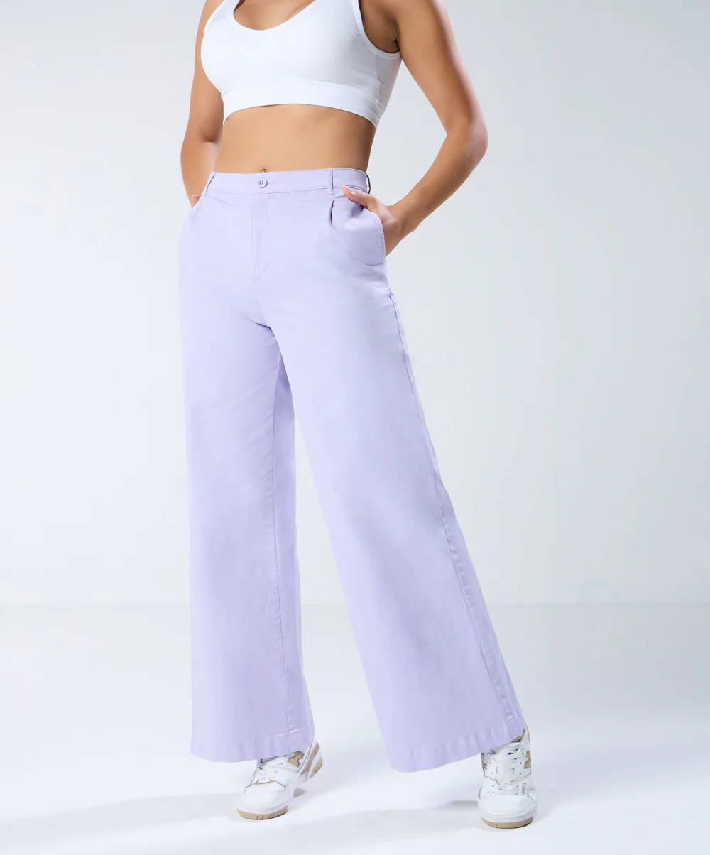 Lavender Pleated Pant (Short length) - Image 3