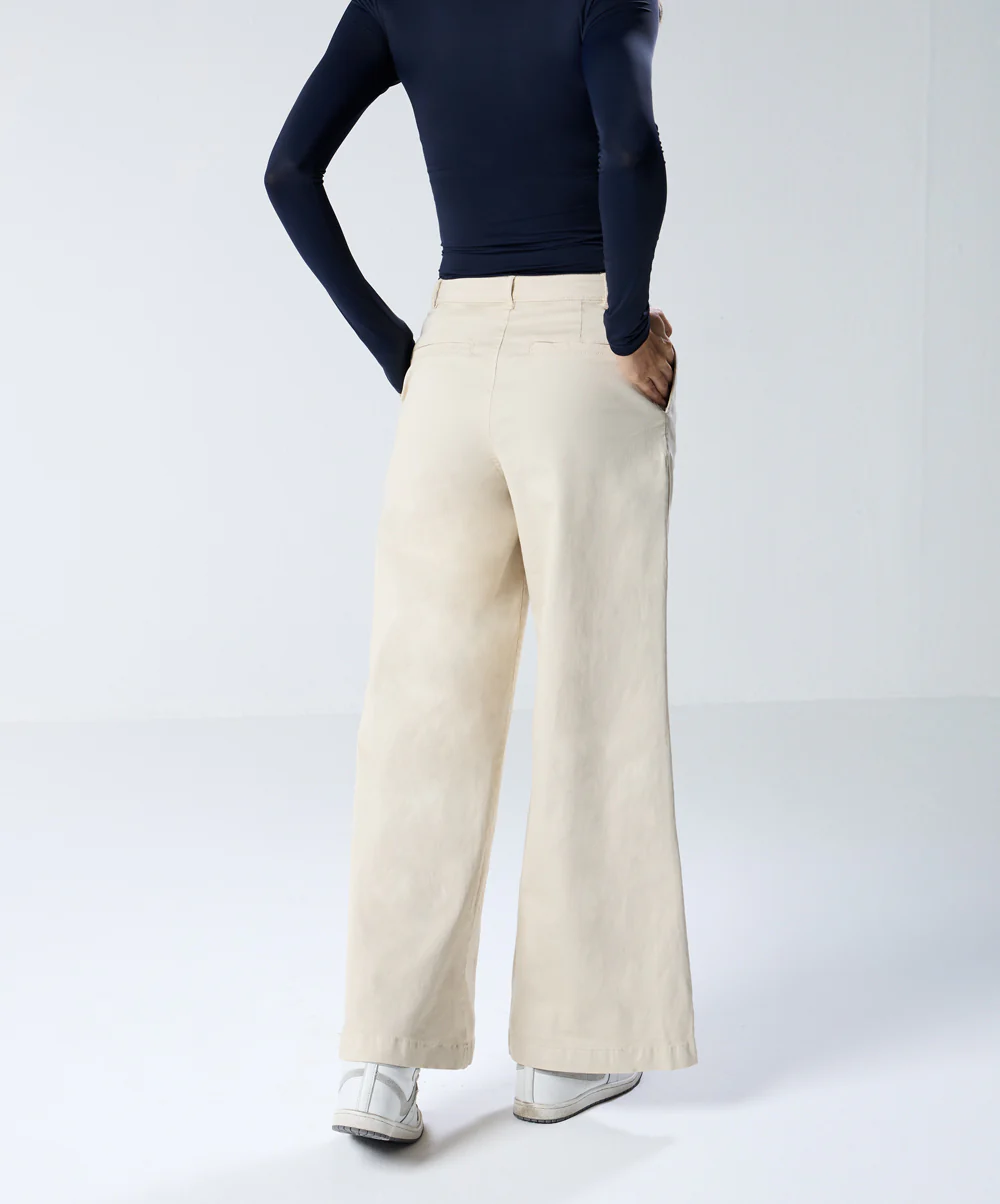 Light Beige Pleated Pant (Short length) - Image 3