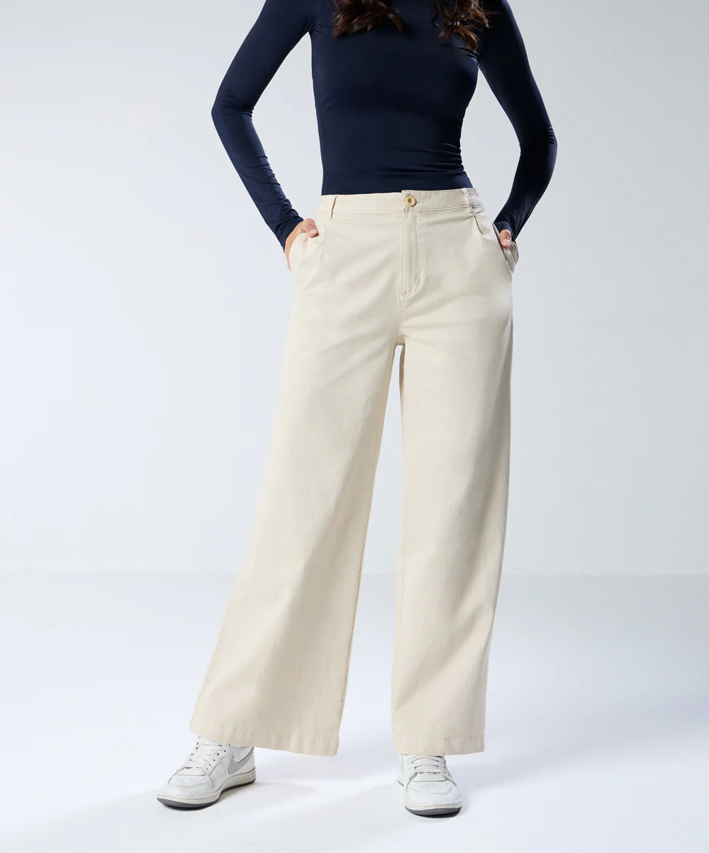 Light Beige Twill Pant (Long length) - Image 2