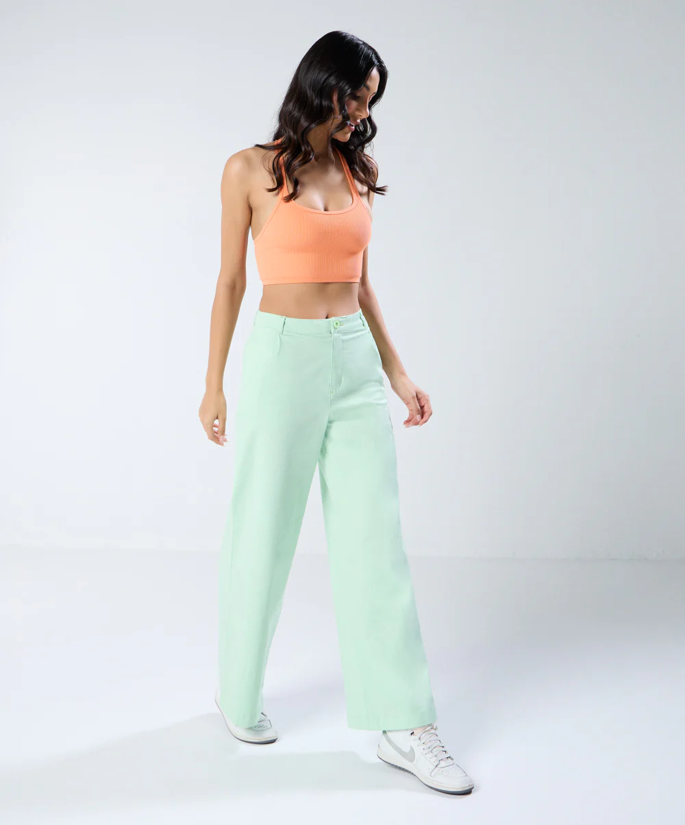 Green Pleated Pant (Short length) - Image 6
