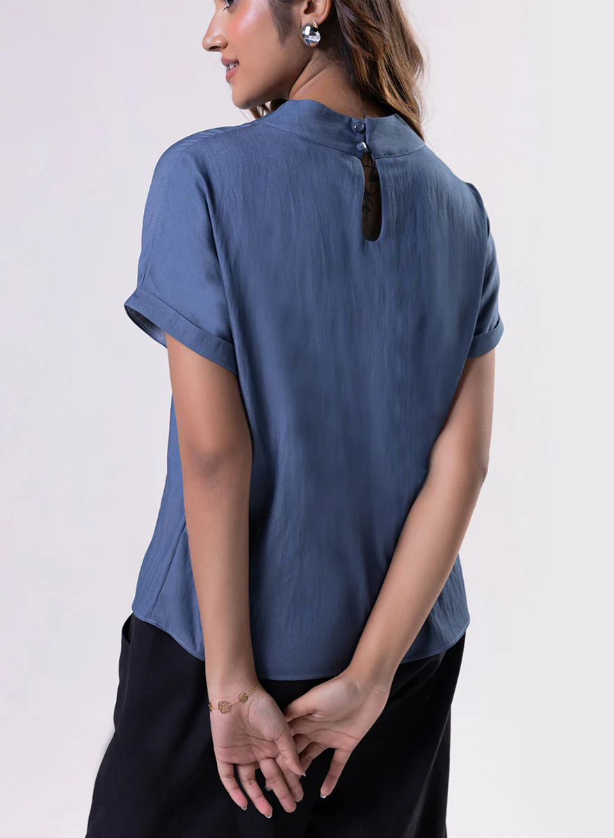 Line Aligned Floral Embroidered Top - Image 4
