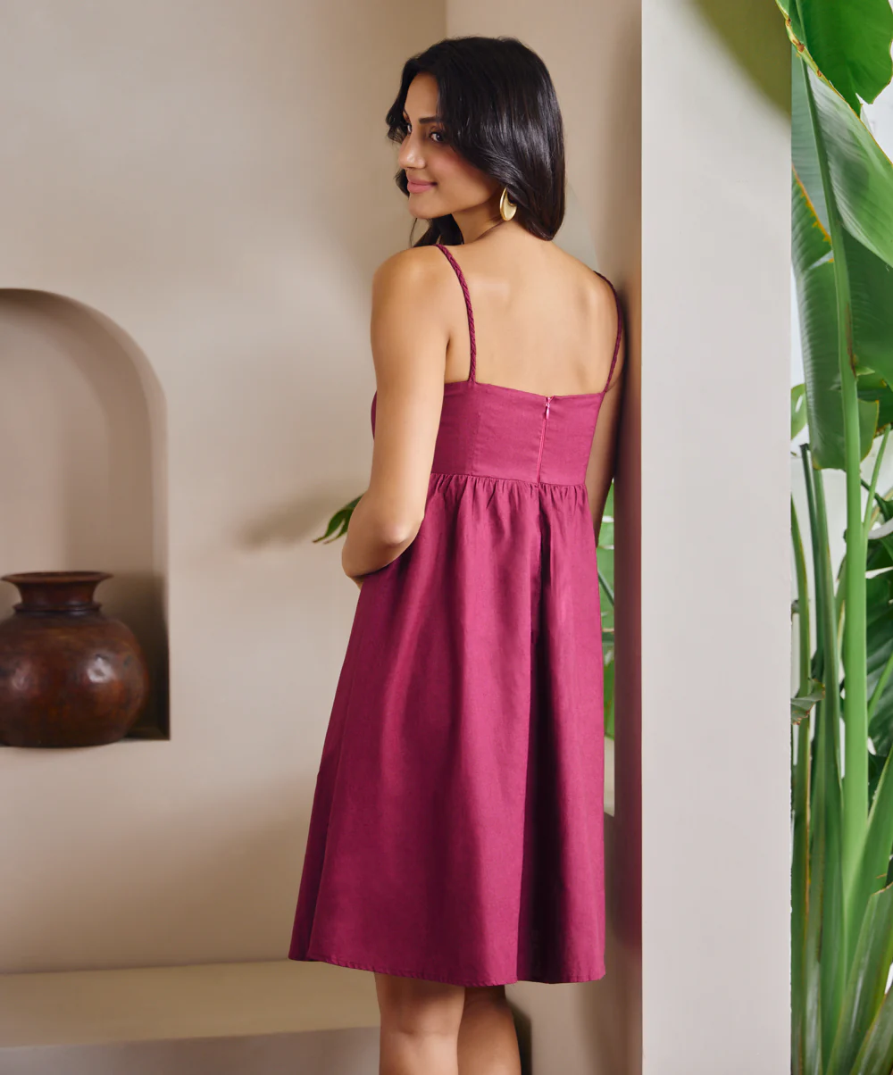 Linen Mini Dress - Image 4
