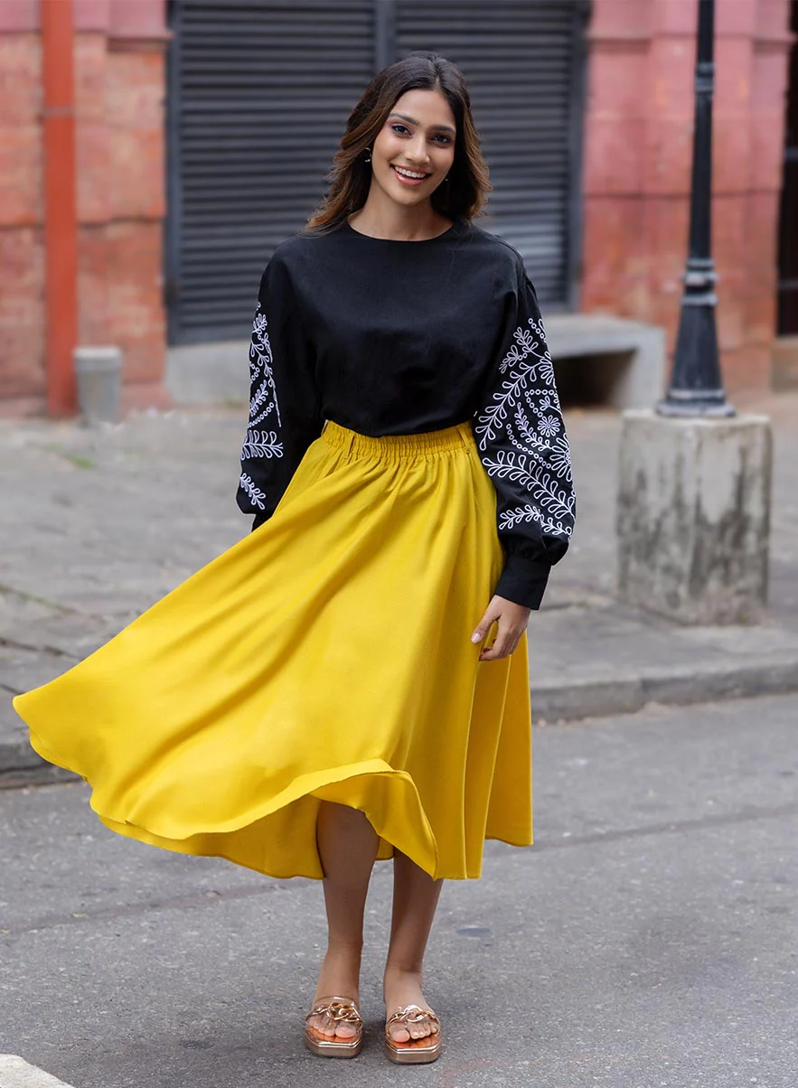 Long Sleeve Embroidered Top - Image 2