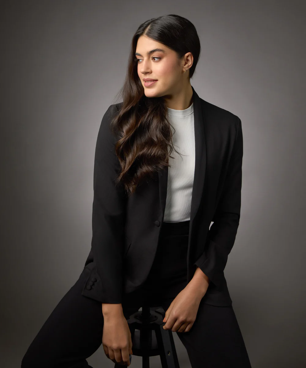 Long Sleeve Formal Blazer With Pockets-Black - Image 5