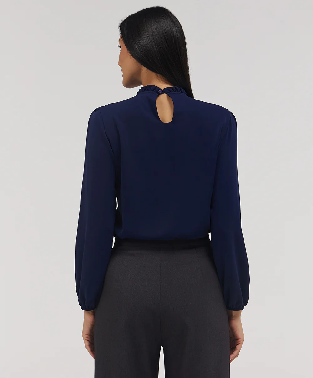 Long Sleeve Neck Detailed Top - Image 4