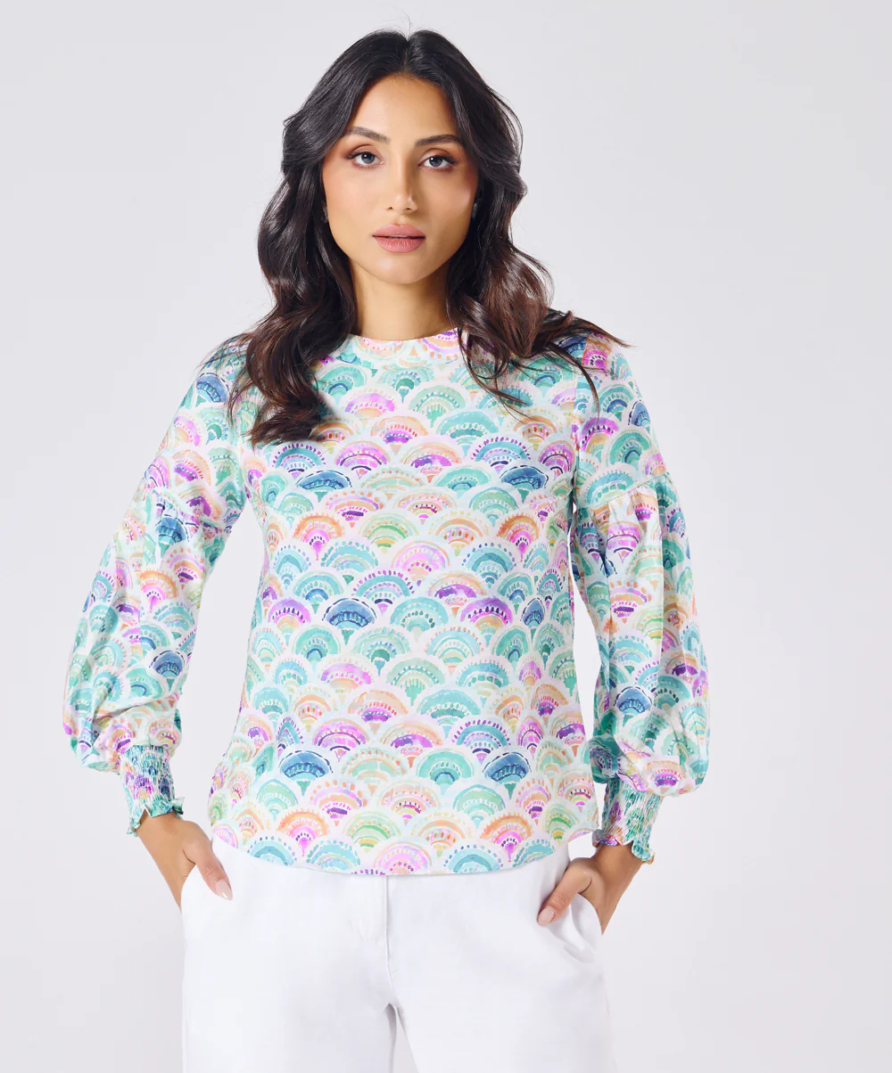 Long Sleeve Printed Top