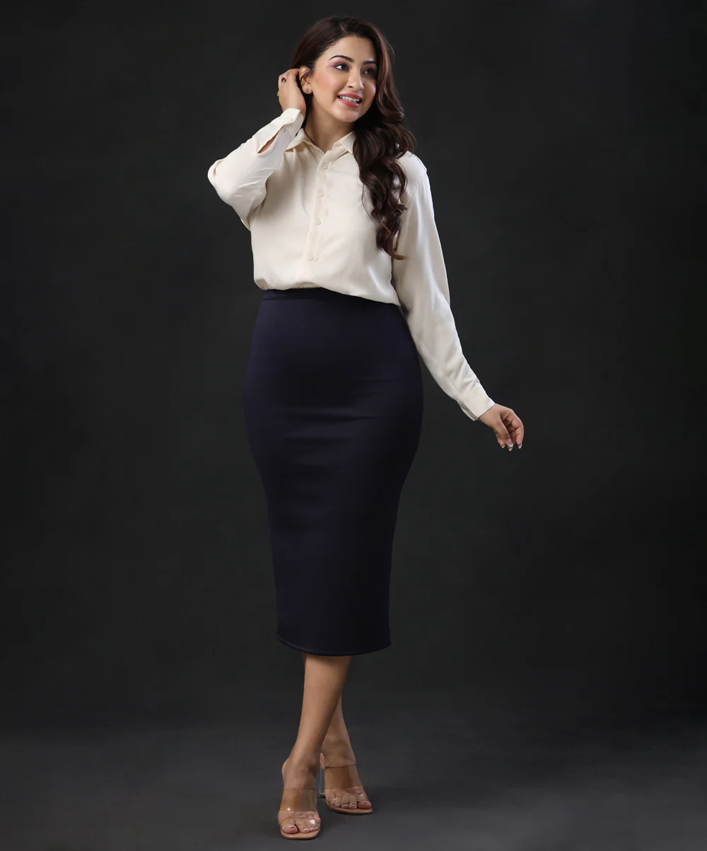Long Sleeve Solid Cream Shirt - Image 2