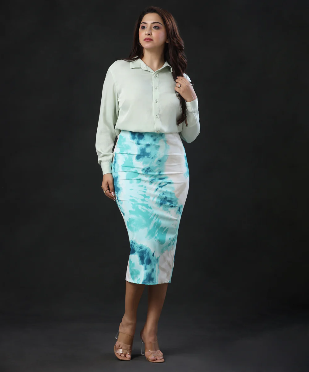 Long Sleeve Solid Light Green Shirt - Image 2