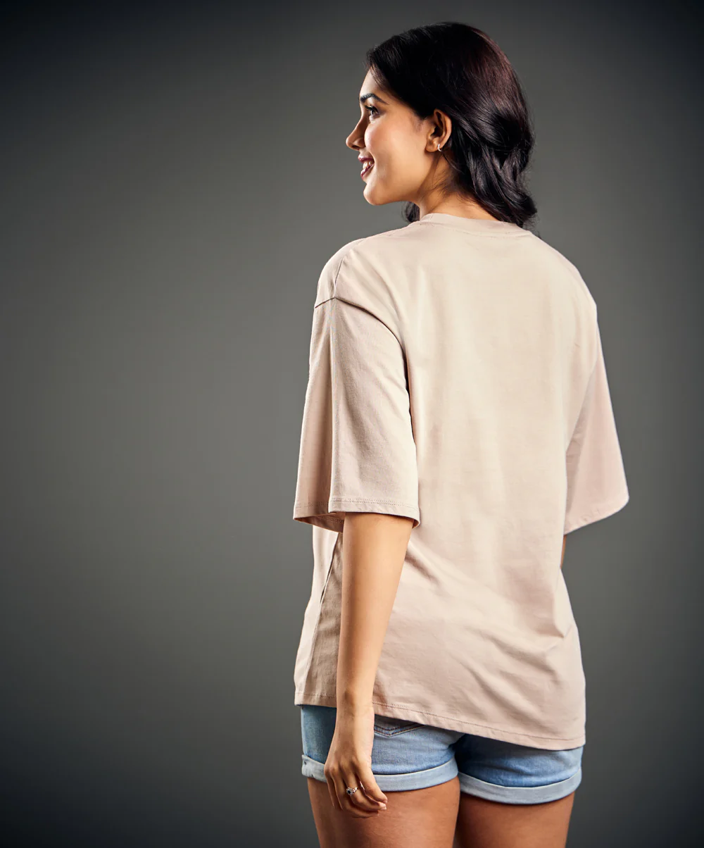 Love More Beige T-Shirt - Image 4