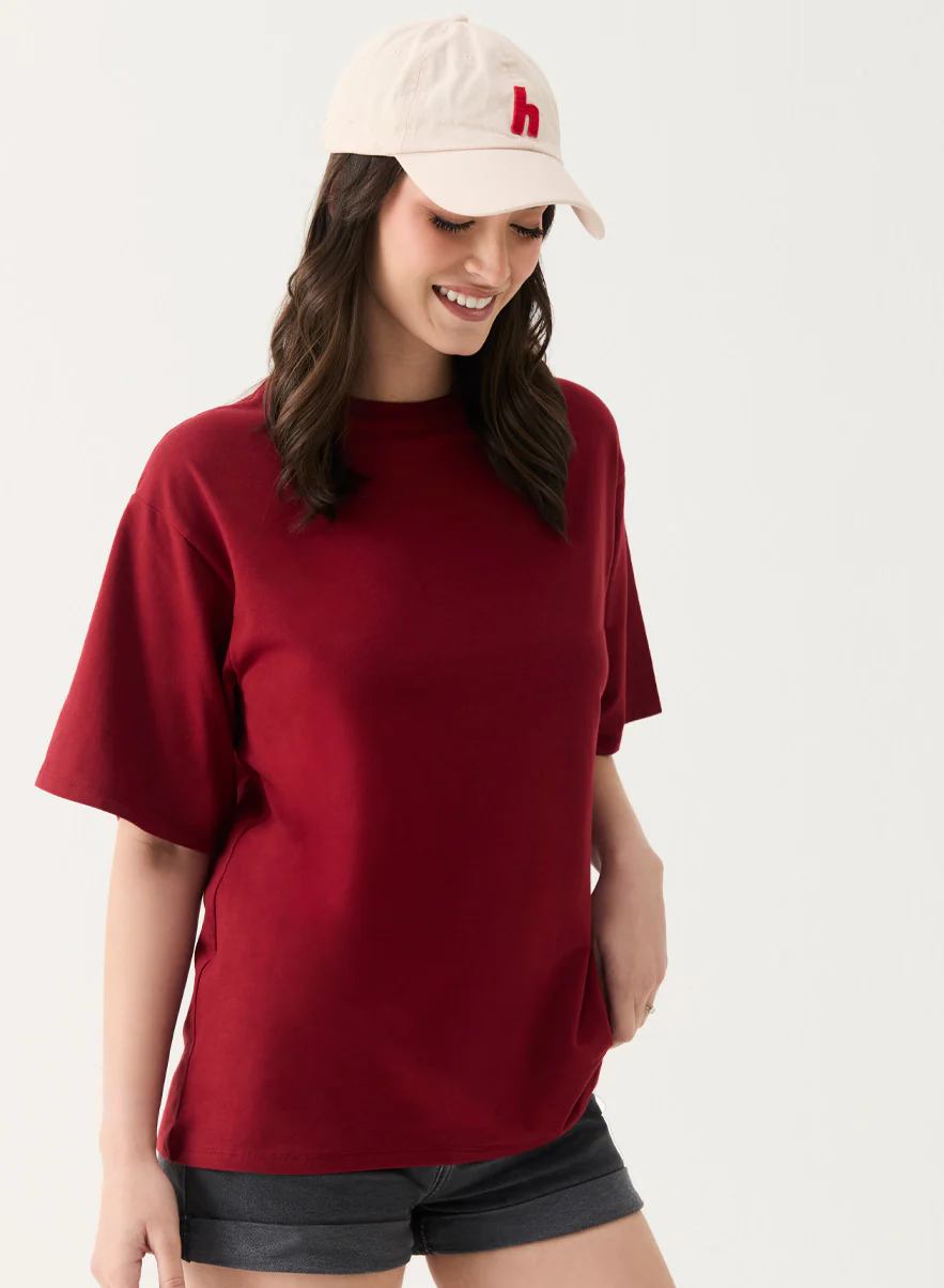 Maroon Oversized T-shirt - Image 3