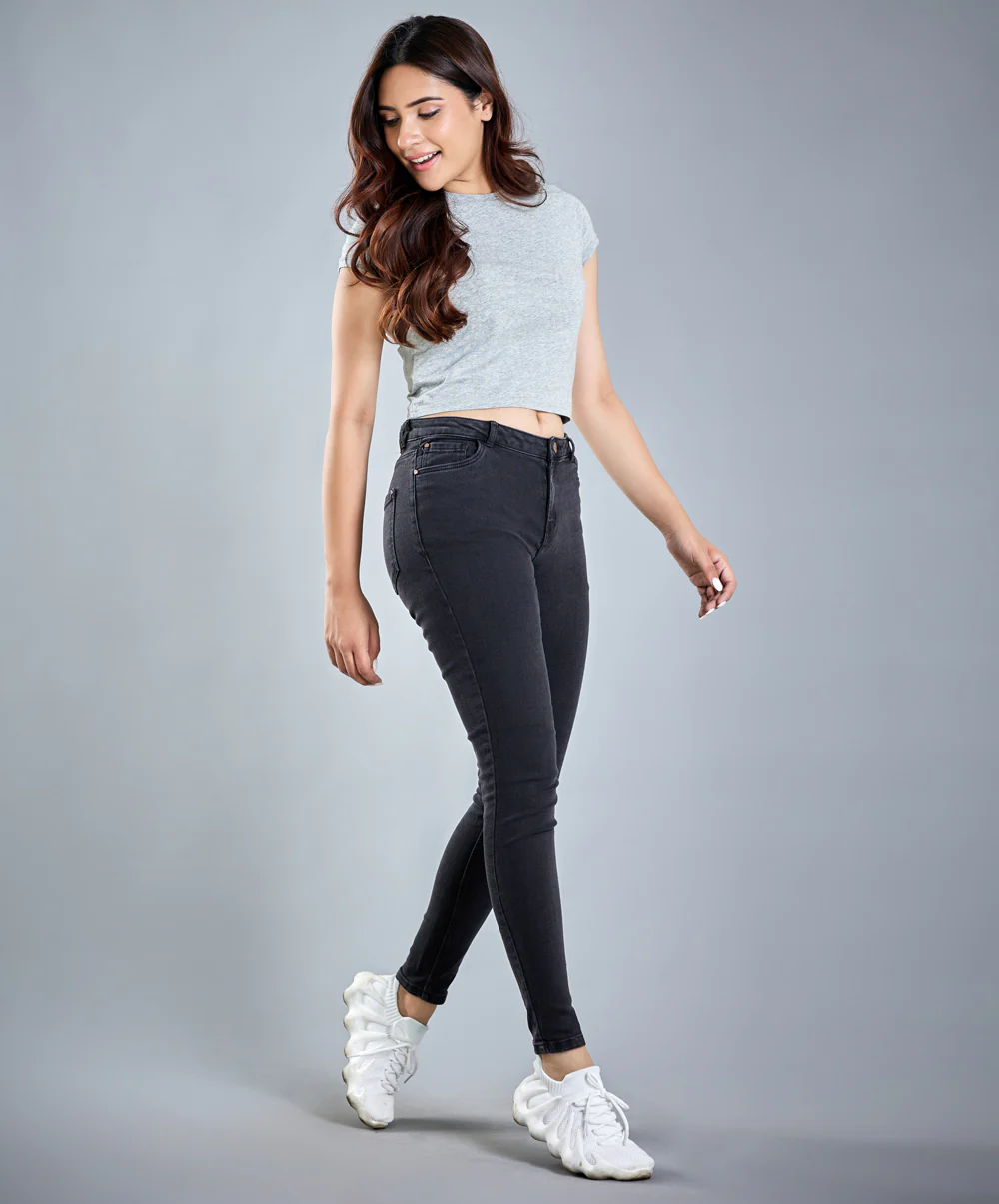 Mid Waist Black Jean - Image 3