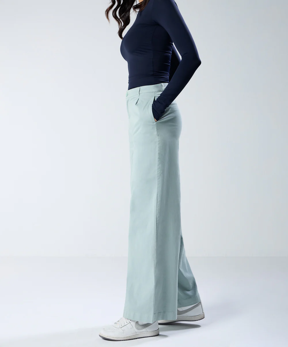 Green Pleated Pant (Short length) - Image 5