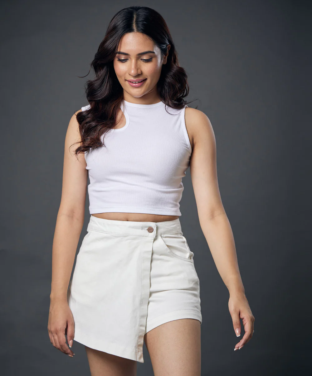 Off White Denim Skort