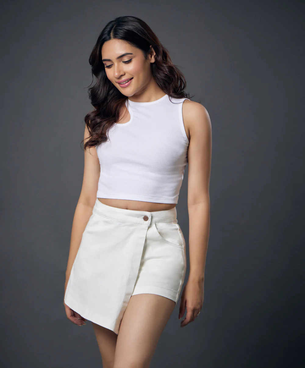 Off White Denim Skort - Image 4
