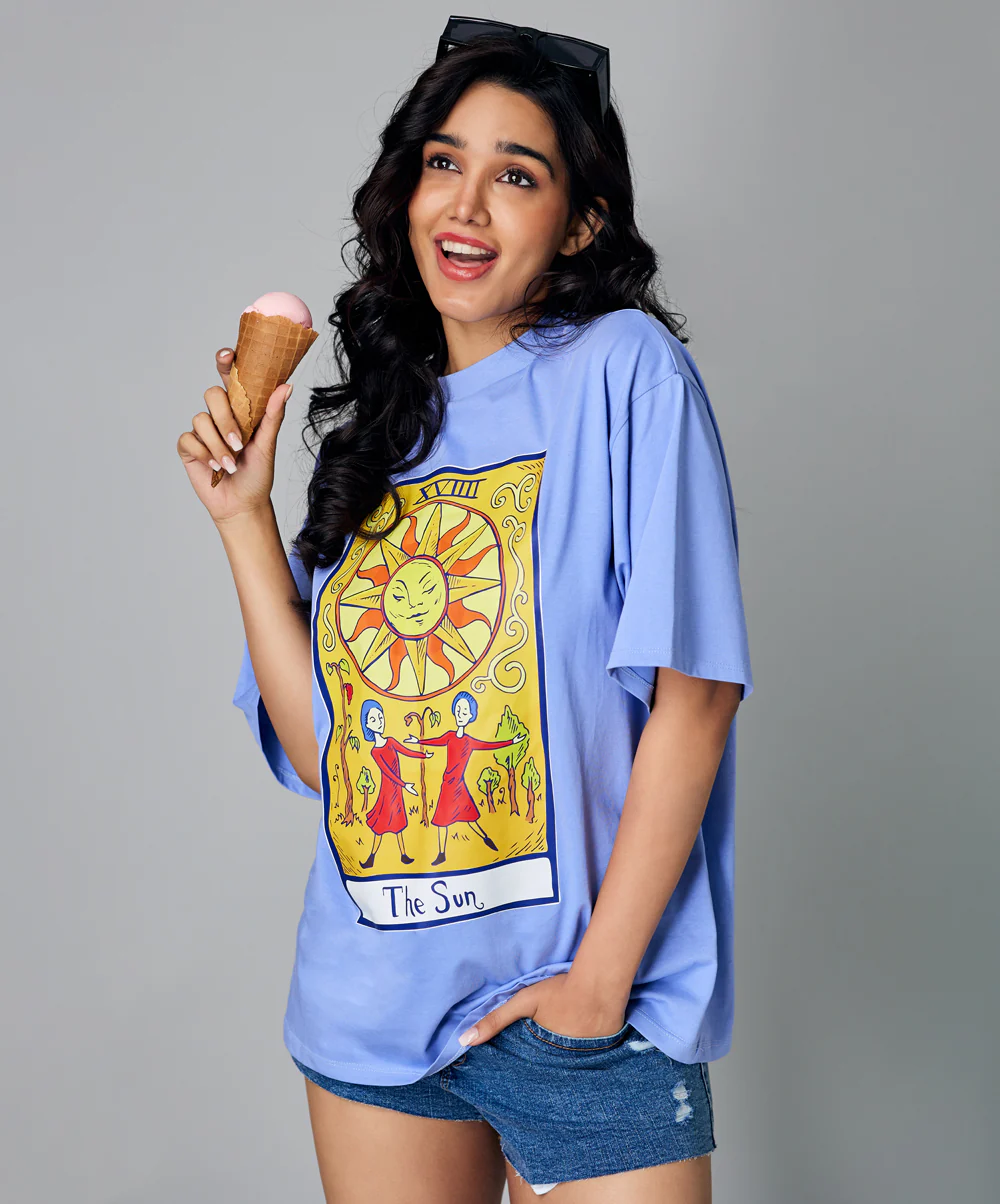 Oversize Blue The Sun Tshirt - Image 2