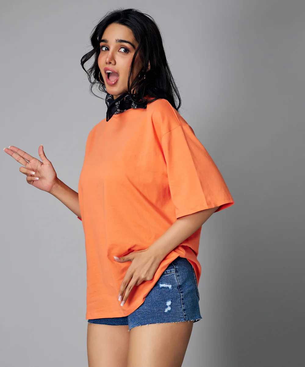 Oversize Orange Tshirt - Image 4