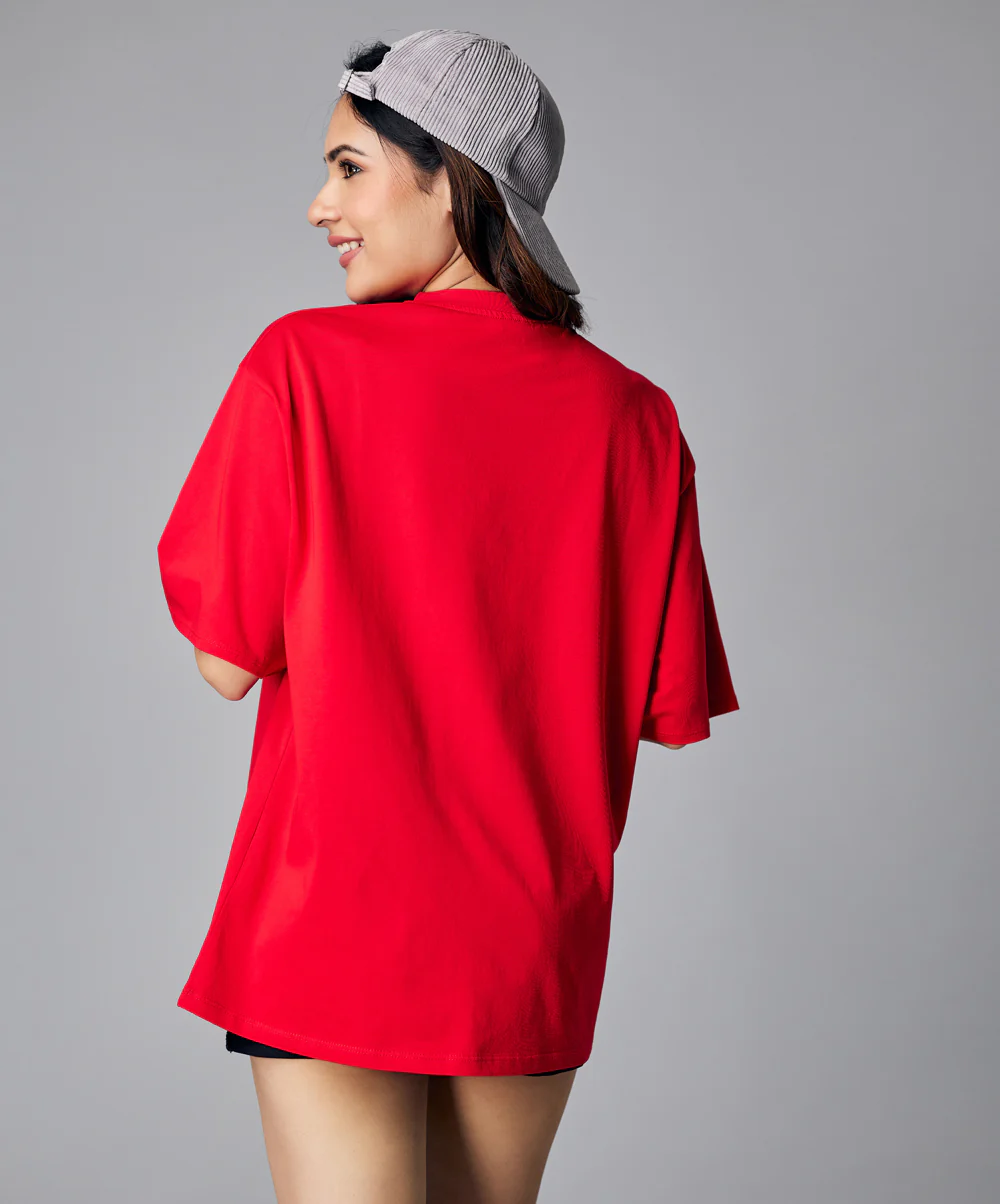 Oversize Red Chick Tshirt - Image 4