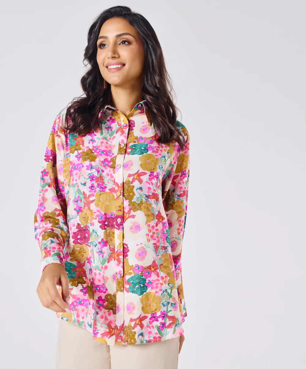 Oversized Printed Shirt - Image 2