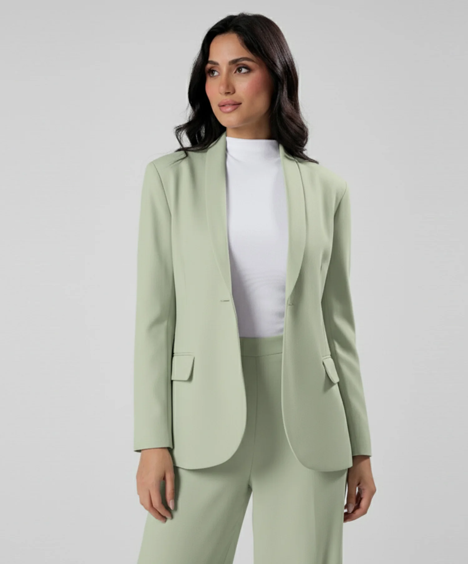 Oversized Dark Green Colour Blazer - Image 2