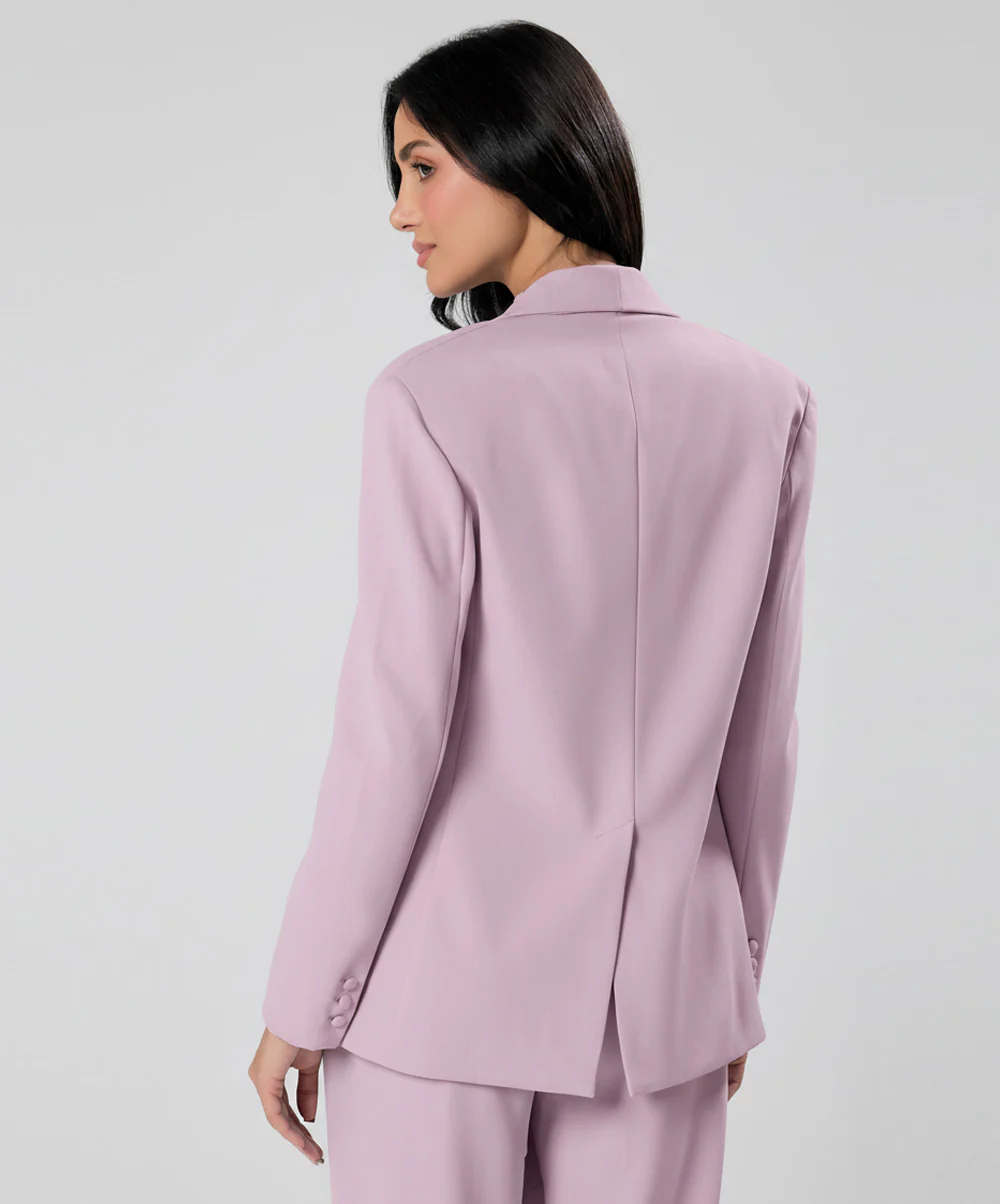 Oversized Light Tint Purple Colour Blazer - Image 2