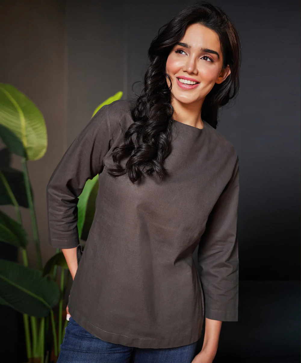 Oversized Linen Top