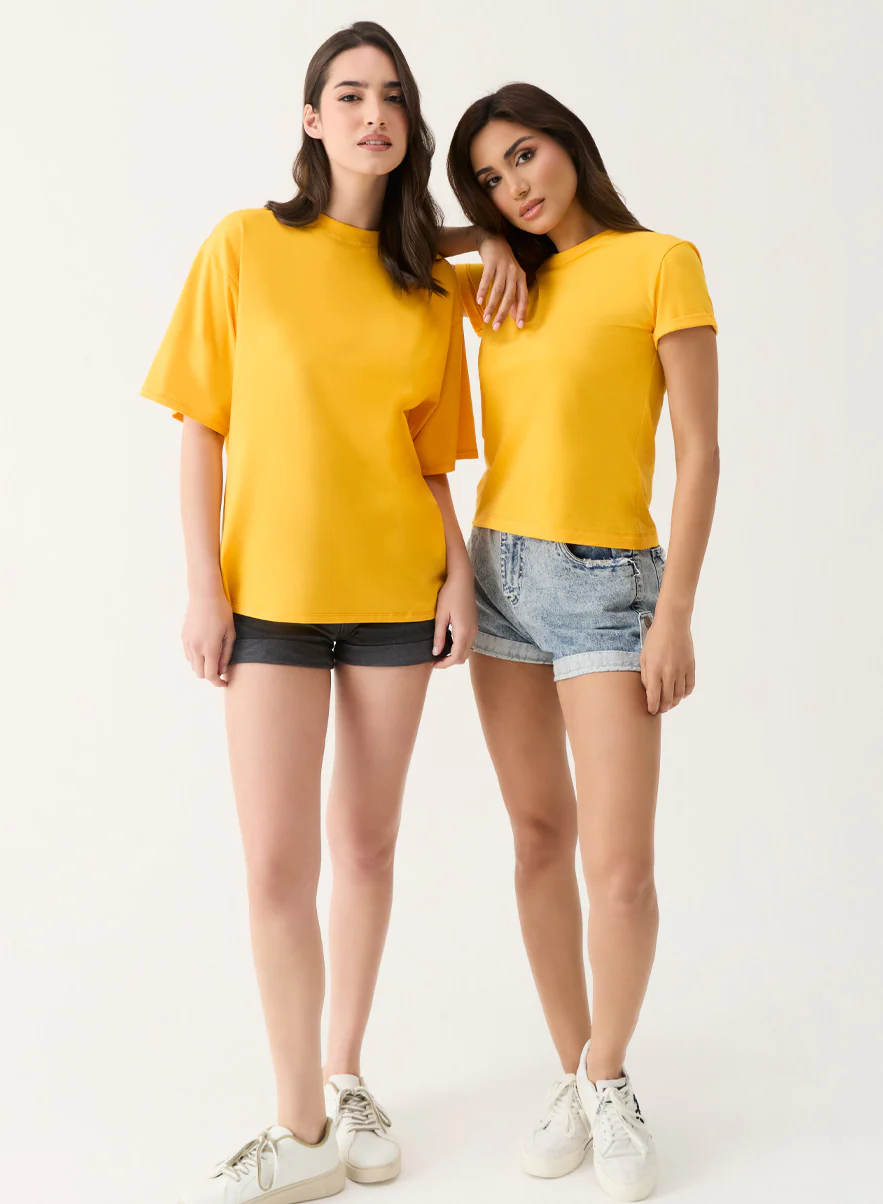 Oversized Mustard T-shirt - Image 3