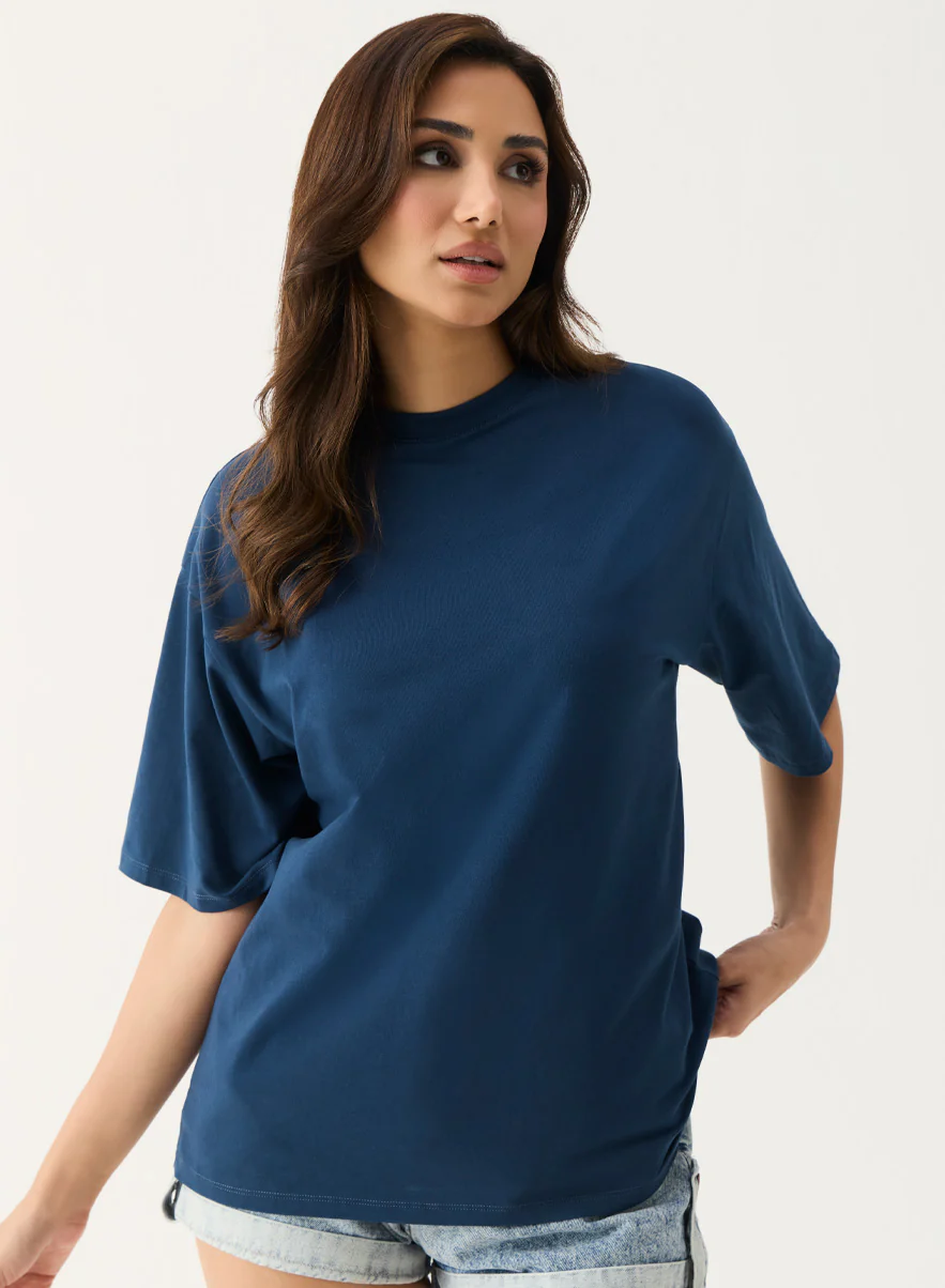 Oversized Navy Blue T-shirt - Image 3