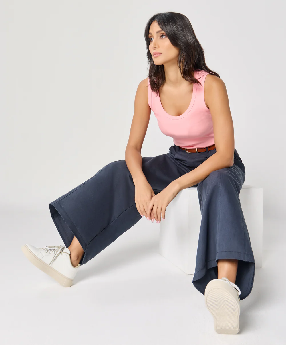 Peach Pink Rib Cami Top - Image 10