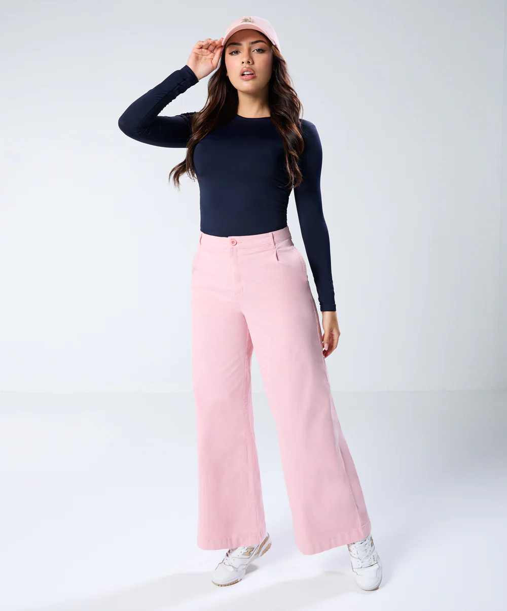 Pink Pleated Pant (Short length)