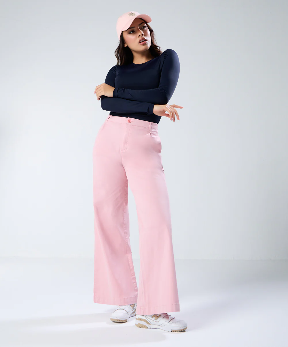 Pink Pleated Pant (Short length) - Image 3