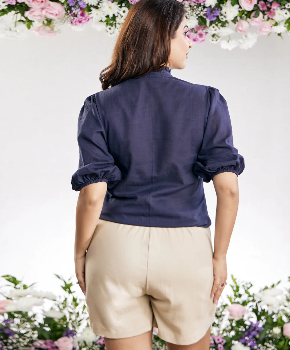 Pleated Relaxed Linen Short - Image 6