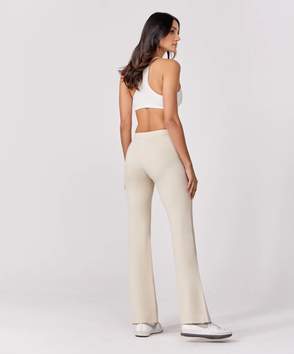 Ponte Flared Beige Pant - Image 4