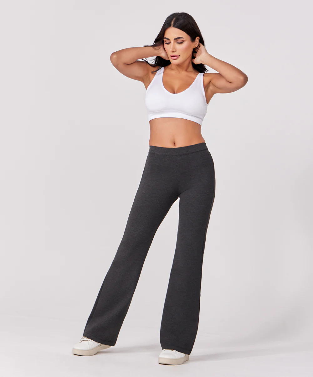 Ponte Flared Pant - Grey