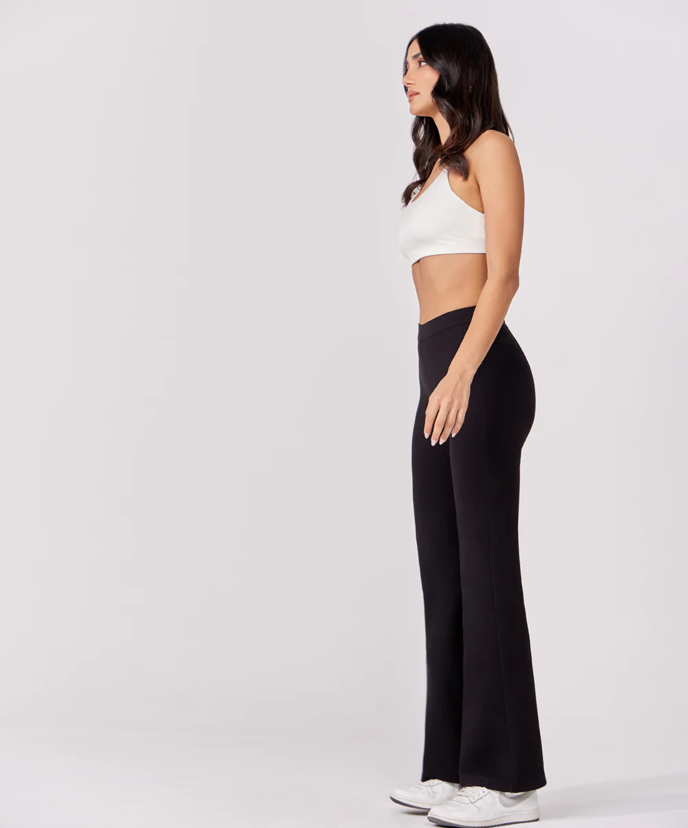 Ponte Flared Pant - Black - Image 2